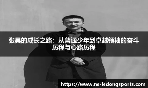 张昊的成长之路:从普通少年到卓越领袖的奋斗历程与心路历程